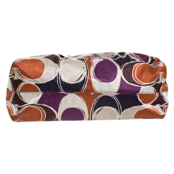 Coach Multicolor Signature Satin Ashley Satchel, EUC - Picture 6 of 7